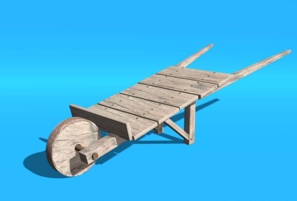 3D Model Old Wooden Wheelbarrow: Objects & 3D SVG Review