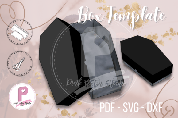 3D SVG Halloween Coffin Shapes for Crafting