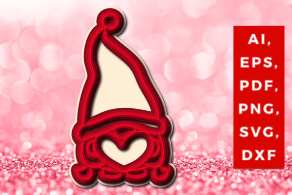 3D SVG Shapes Review: Layer Valentines Gnomes