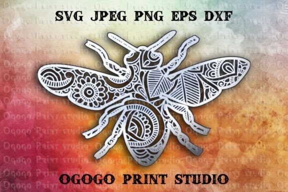Bee Svg 3D SVG: Layered Shapes for Commercial Products