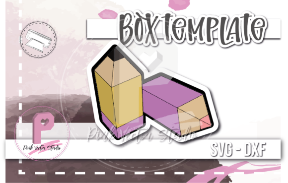 Box Template Pencil: 3D SVG for Gift Boxes