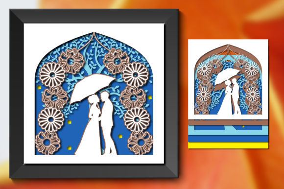 Bride and Groom Gift Wedding Shadow Box 3D SVG Review