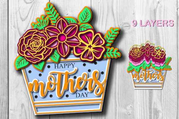 Floral 3D SVG Paper Flowers for Mother’s Day