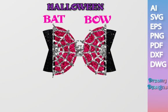 Halloween Bat Bow 3: 3D SVG Shapes for Design