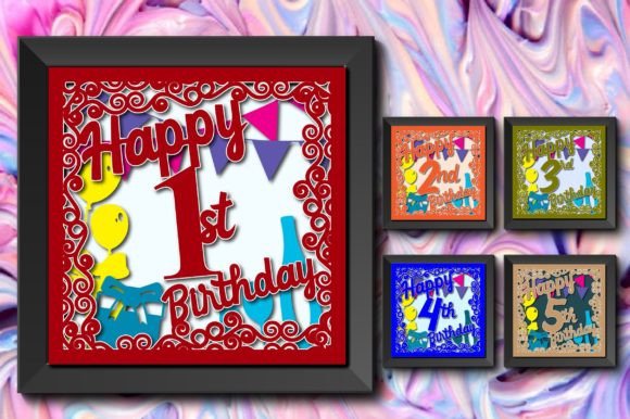 Happy Birthday Shadow Box 3D SVG Review
