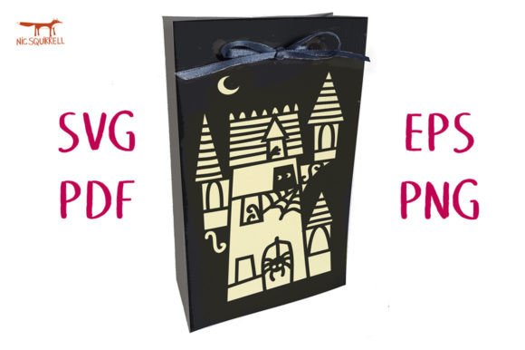 Haunted House 3D SVG Shapes for Editorial
