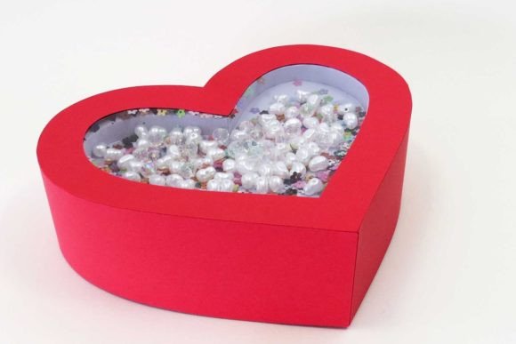 Heart Shaker Box Template: 3D SVG for Holidays