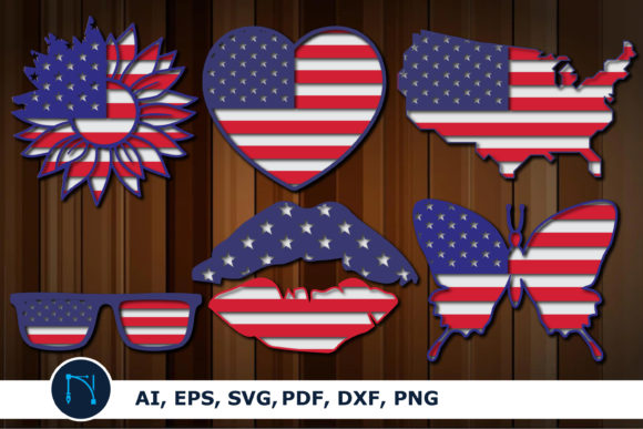 Layer American Flag 3D SVG Shapes Review