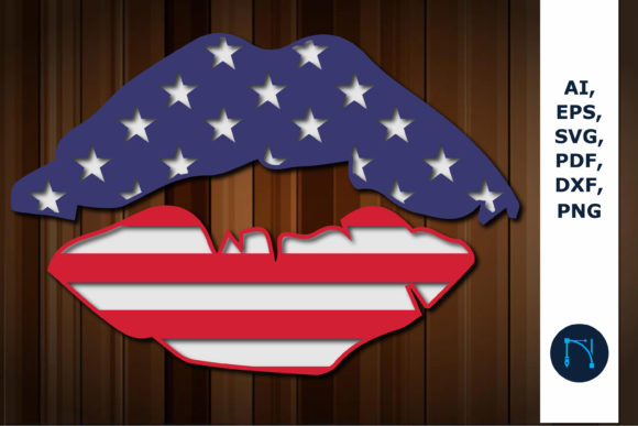 Layer American Flag in Lip SVG: Embroidery Review
