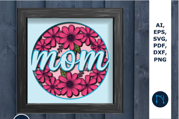Layer Mother Day Mom Shadow Box 3D SVG Review