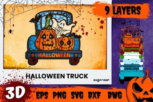 Layered Halloween Truck 3D SVG Shapes Review