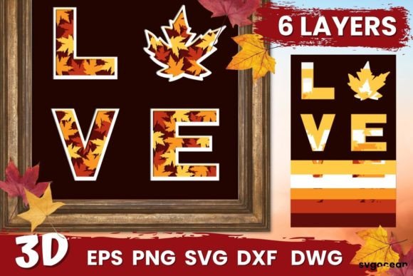 Love Shadow Box SVG: 3D Assets for Editorial Design