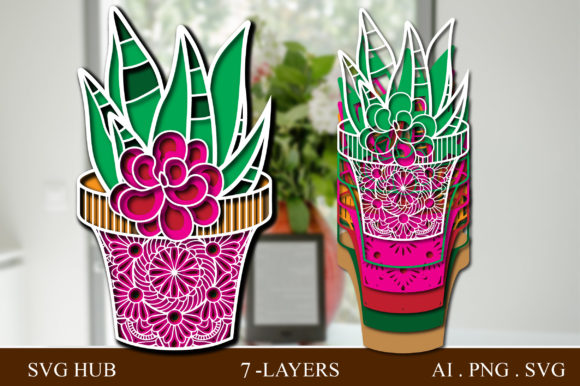 Succulent Home Decor 7 Layer Laser Cut Review