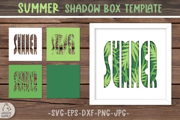 Tropical Layered Papercut Shadow Box SVG: A 3D Design Review