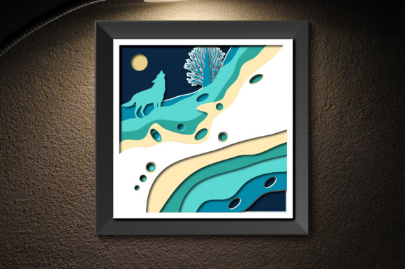 Wolf Moon 3D SVG for Shadow Boxes: A Crafter Review