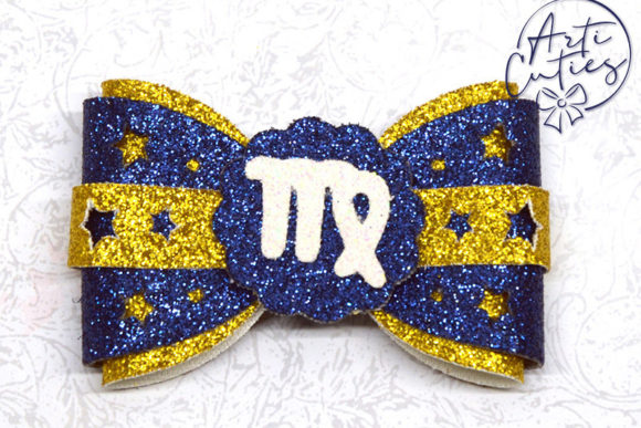 Zodiac Virgo Bow Template: 3D SVG Shapes for Editorial